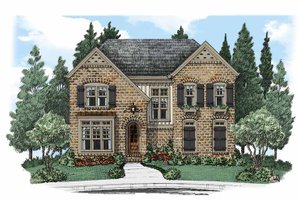 European Exterior - Front Elevation Plan #927-499