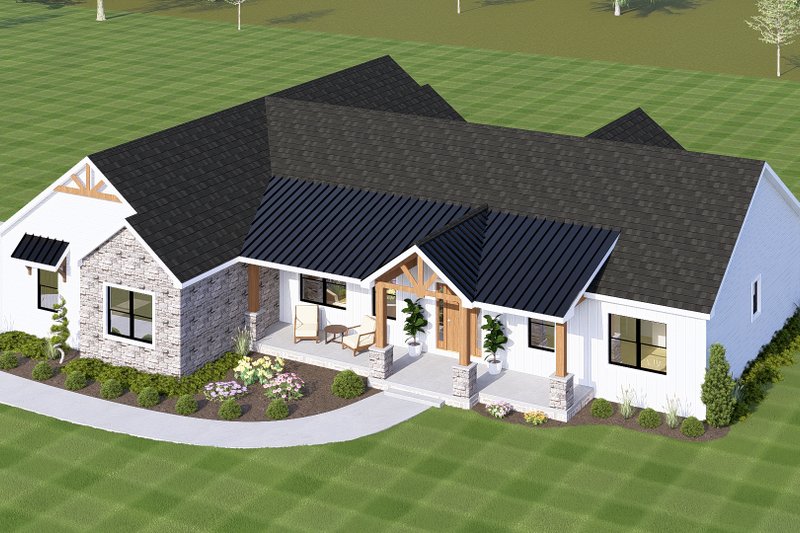 Home Plan - Exterior - Front Elevation 3 for Farmhouse House Plan #1064-470 - 3 bed, 2.5 bath