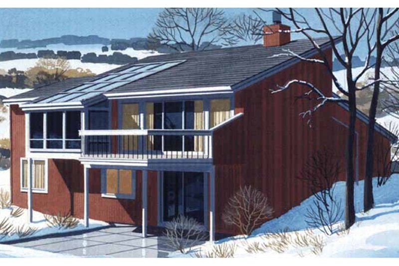 Dream House Plan - Prairie Exterior - Rear Elevation Plan #320-1190
