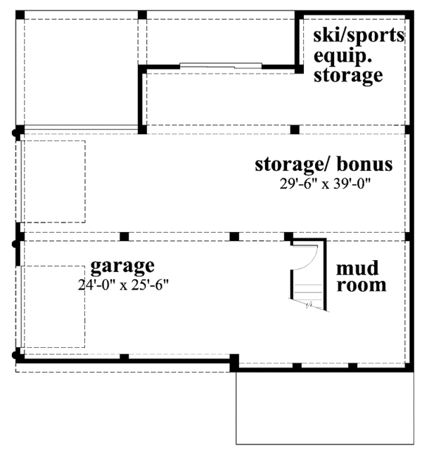 Home Plan - Traditional Floor Plan - Lower Floor Plan #930-114