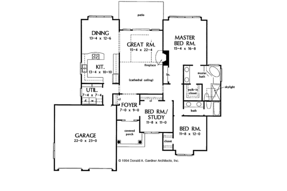 Floor Plan - Main Floor for Mediterranean House Plan #929-182 - 3 bed, 2 bath