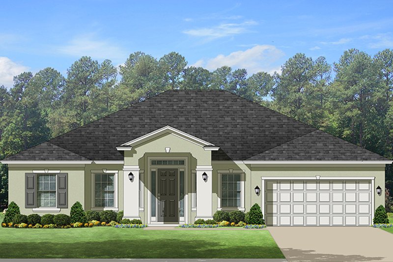 Dream House Plan - Adobe / Southwestern Exterior - Front Elevation Plan #1058-134