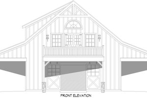 Exterior - Front Elevation 3 for Barndominium House Plan #932-696 - 2 bed, 3 bath