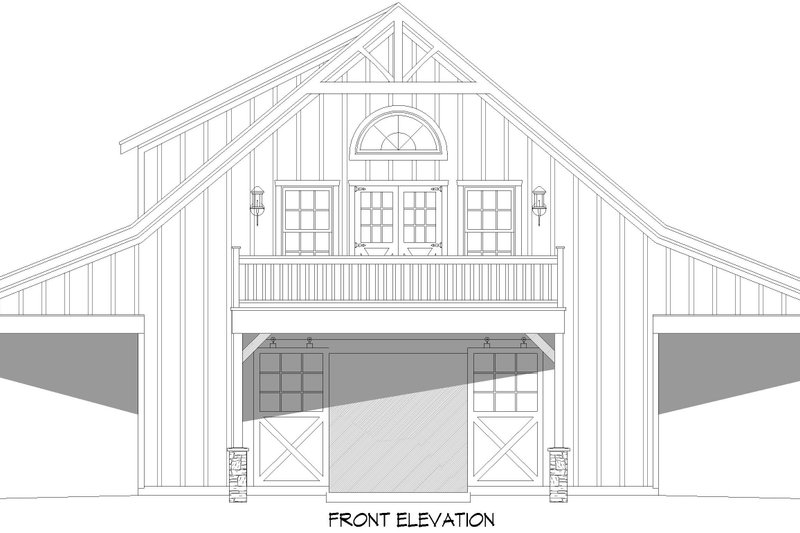 House Plan Design - Exterior - Front Elevation 3 for Barndominium House Plan #932-696 - 2 bed, 3 bath