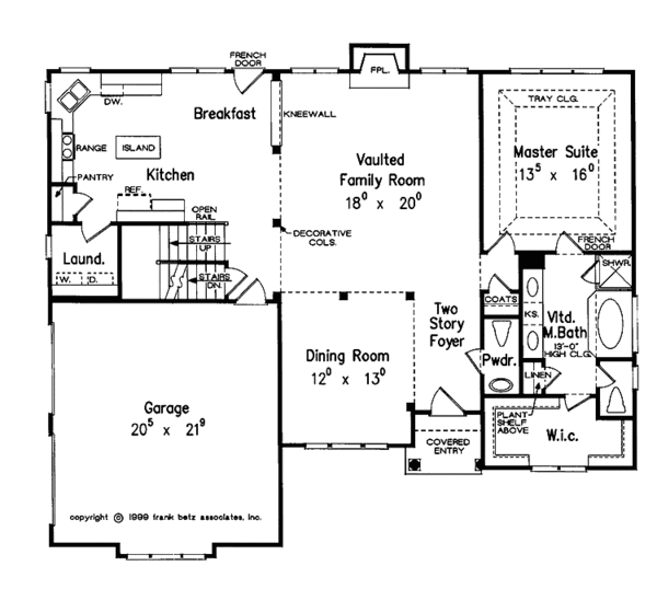 House Blueprint - Traditional Floor Plan - Main Floor Plan #927-557