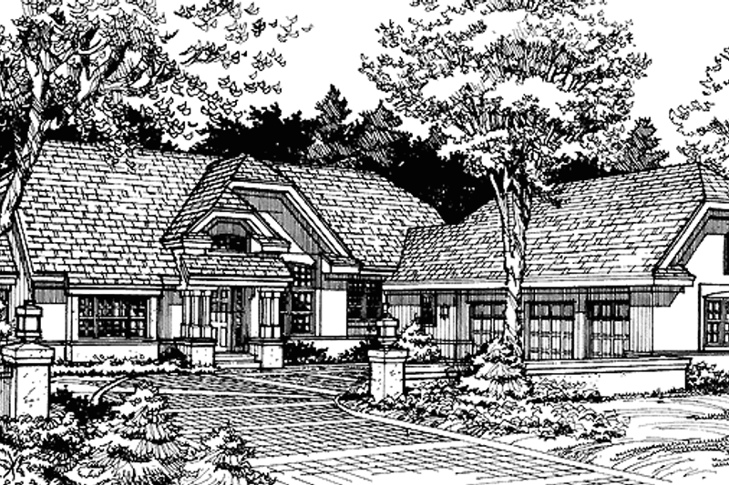 Dream House Plan - European Exterior - Front Elevation Plan #320-647
