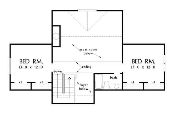 House Plan Design - Craftsman Floor Plan - Upper Floor Plan #929-447