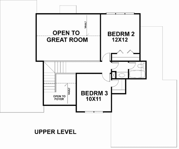 Architectural House Design - Mediterranean Floor Plan - Upper Floor Plan #56-645