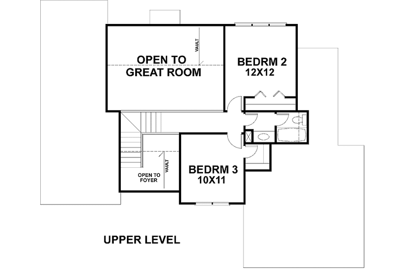 Architectural House Design - Floor Plan - Upper Floor for Mediterranean House Plan #56-645 - 3 bed, 2.5 bath