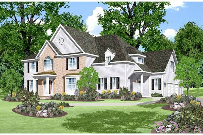 Home Plan - Exterior - Front Elevation 3 for Traditional House Plan #328-454 - 4 bed, 4.5 bath