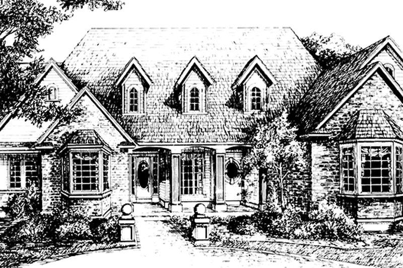 Dream House Plan - Country Exterior - Front Elevation Plan #966-16
