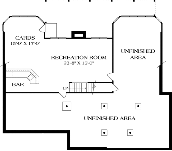 Home Plan - Traditional Floor Plan - Lower Floor Plan #453-567