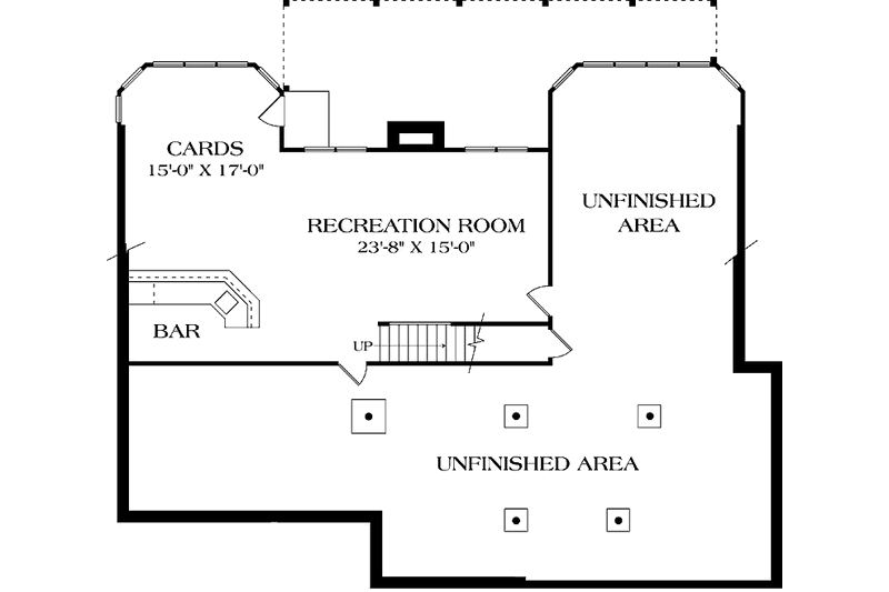 Home Plan - Floor Plan - Lower Floor for Traditional House Plan #453-567 - 5 bed, 3.5 bath