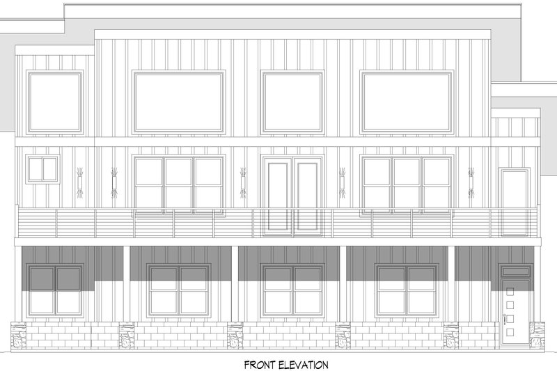 House Design - Exterior - Front Elevation 3 for Contemporary House Plan #932-1129 - 3 bed, 3 bath