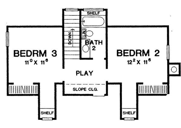 Dream House Plan - Country Floor Plan - Upper Floor Plan #472-126