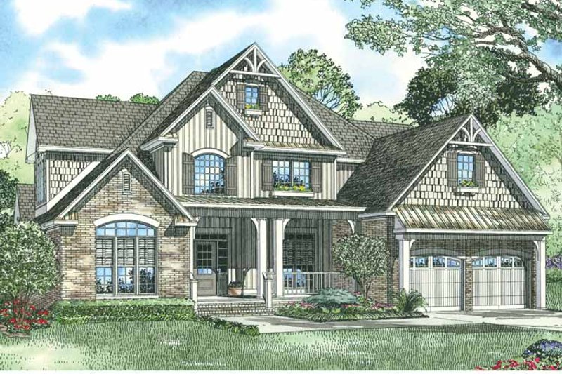 Home Plan - Exterior - Front Elevation 3 for Traditional House Plan #17-2698 - 4 bed, 3 bath