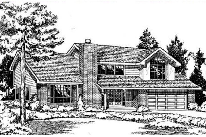 Exterior - Front Elevation 2 for Traditional House Plan #312-819 - 3 bed, 2.5 bath
