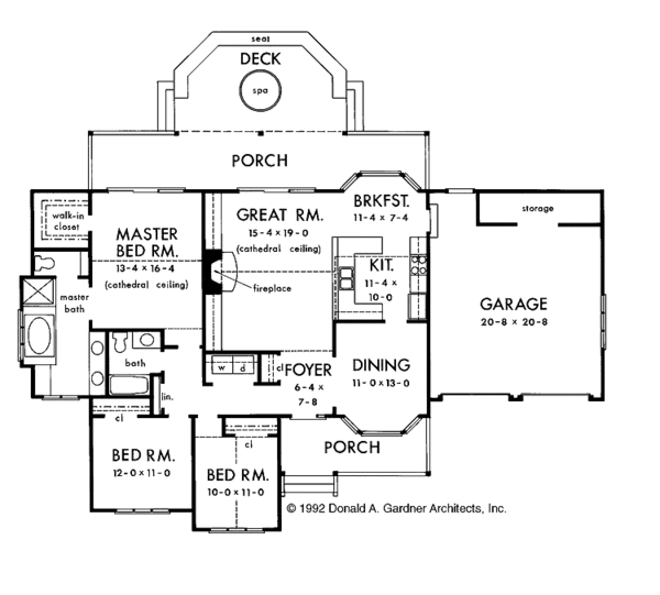 House Design - Country Floor Plan - Main Floor Plan #929-142