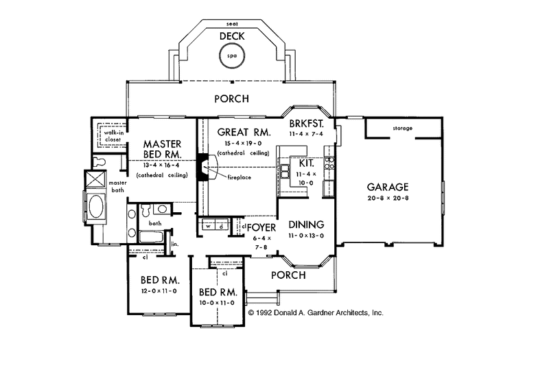 Home Plan - Floor Plan - Main Floor for Country House Plan #929-142 - 3 bed, 2 bath