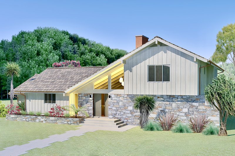 Dream House Plan - Exterior - Front Elevation 6 for Modern House Plan #489-16 - 4 bed, 4.5 bath