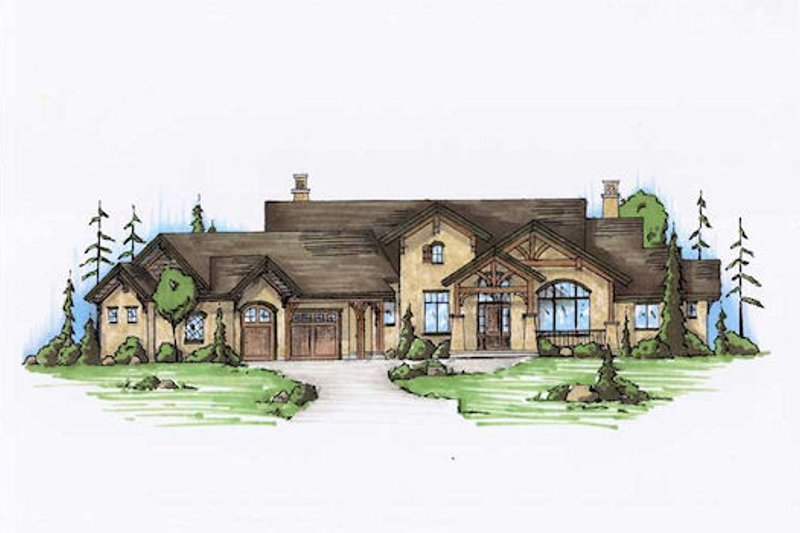 Dream House Plan - Traditional Exterior - Front Elevation Plan #5-337