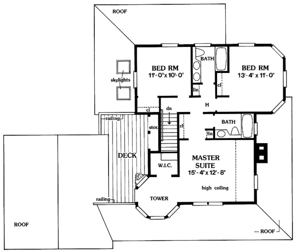 Architectural House Design - Victorian Floor Plan - Upper Floor Plan #456-39