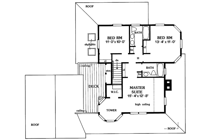 Home Plan - Floor Plan - Upper Floor for Victorian House Plan #456-39 - 3 bed, 2.5 bath