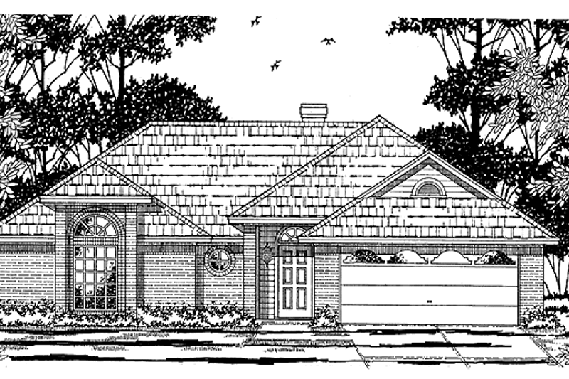 Architectural House Design - Ranch Exterior - Front Elevation Plan #42-545