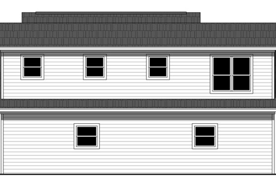 Exterior - Rear Elevation for Craftsman House Plan #21-355 - 1 bed, 1 bath