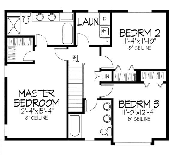 Dream House Plan - Country Floor Plan - Upper Floor Plan #51-695