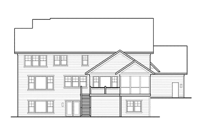 Home Plan - Exterior - Rear Elevation for Traditional House Plan #51-1084 - 4 bed, 3.5 bath