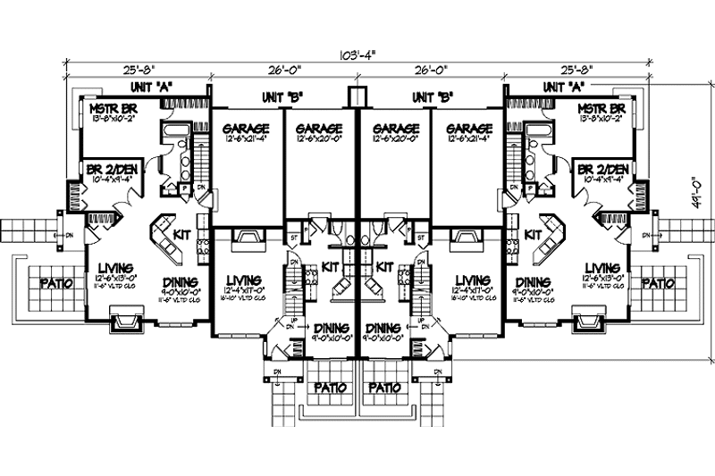 Home Plan - Floor Plan - Main Floor for Prairie House Plan #320-1146 - 1 bed, 1 bath