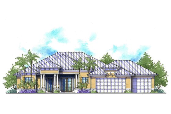 Exterior - Front Elevation 6 for Beach House Plan #938-83 - 4 bed, 3 bath