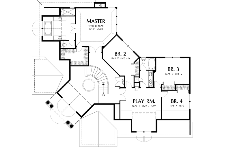 Home Plan - Floor Plan - Upper Floor for Traditional House Plan #48-802 - 4 bed, 2.5 bath