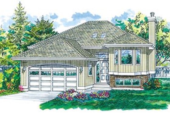 Exterior - Front Elevation for Traditional House Plan #47-312 - 3 bed, 2 bath