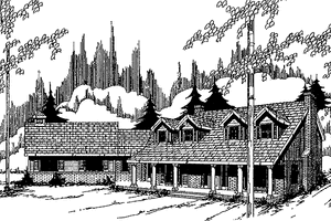 Country Exterior - Front Elevation Plan #60-793