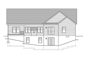 Exterior - Rear Elevation for Ranch House Plan #1010-104 - 3 bed, 2.5 bath