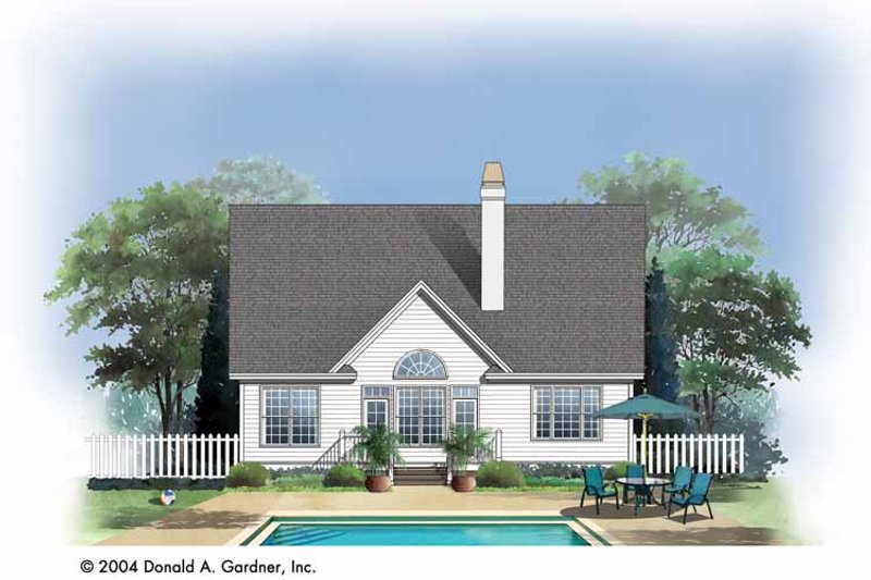 Dream House Plan - Exterior - Rear Elevation for Traditional House Plan #929-723 - 3 bed, 2.5 bath