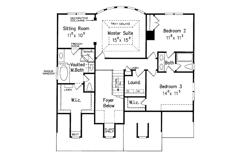 Home Plan - Floor Plan - Upper Floor for Colonial House Plan #927-803 - 4 bed, 3 bath