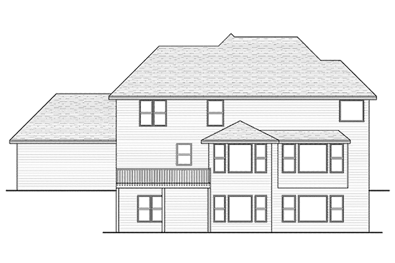 Home Plan - Exterior - Rear Elevation for Traditional House Plan #51-1056 - 4 bed, 2.5 bath