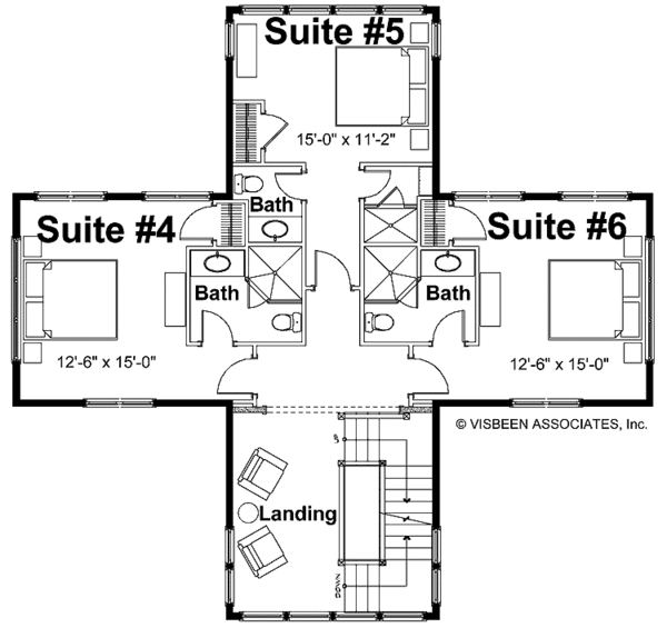 Architectural House Design - Country Floor Plan - Upper Floor Plan #928-41