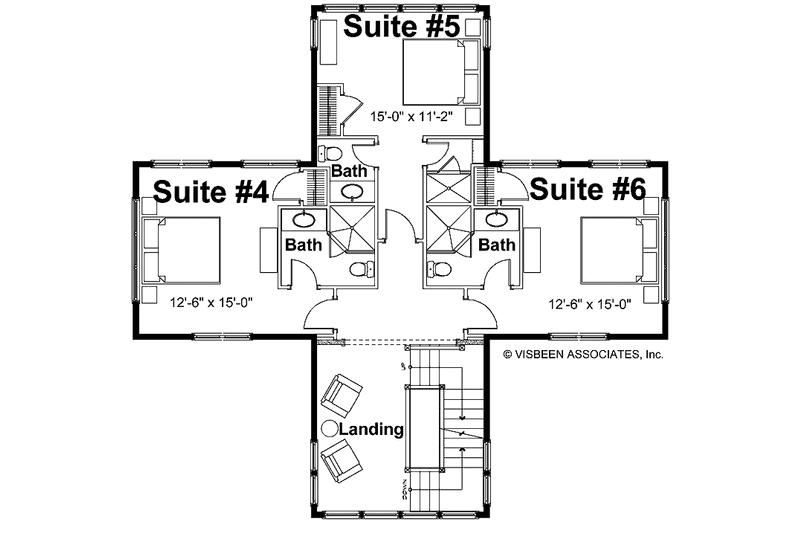 Dream House Plan - Floor Plan - Upper Floor for Country House Plan #928-41 - 6 bed, 5 bath