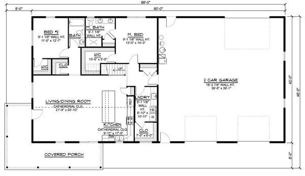 Barndominium Floor Plan - Main Floor Plan #1064-164