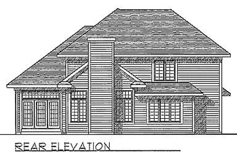 Dream House Plan - Exterior - Rear Elevation for Traditional House Plan #70-263 - 3 bed, 2.5 bath