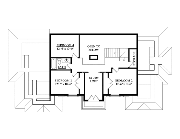 Architectural House Design - Country Floor Plan - Upper Floor Plan #937-32