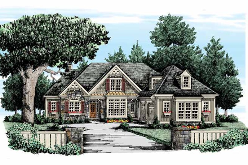 Architectural House Design - Country Exterior - Front Elevation Plan #927-304