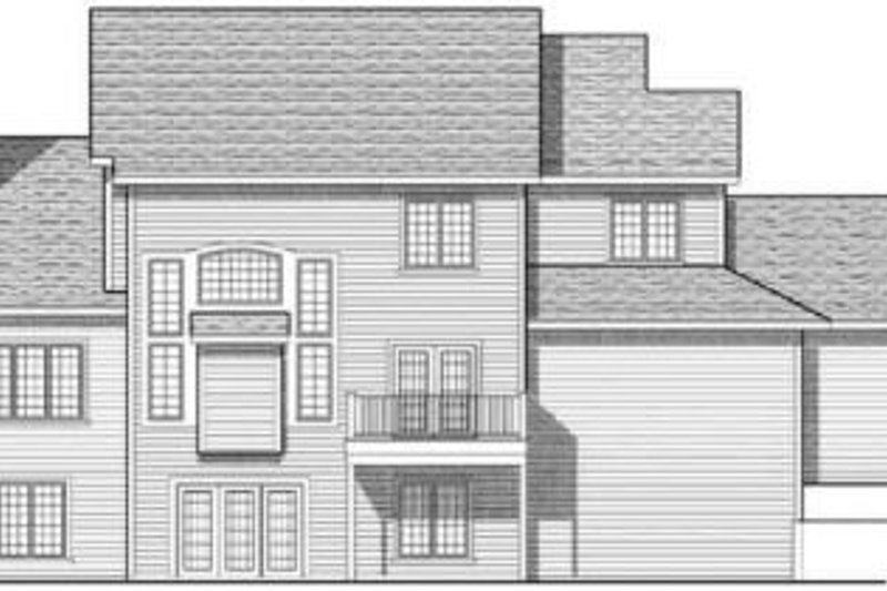 Dream House Plan - Exterior - Rear Elevation for Traditional House Plan #70-621 - 4 bed, 2.5 bath
