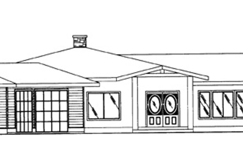 Home Plan - Exterior - Front Elevation 4 for Contemporary House Plan #117-842 - 3 bed, 3.5 bath