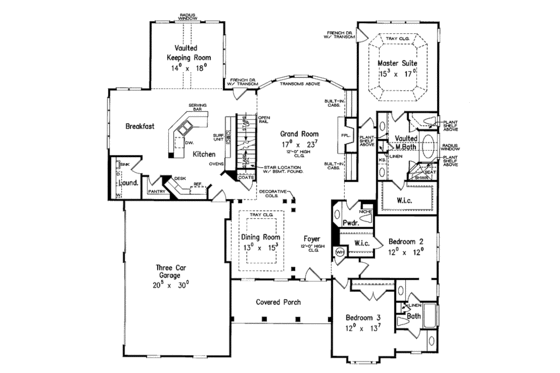 Floor Plan - Main Floor for Country House Plan #927-791 - 4 bed, 3.5 bath