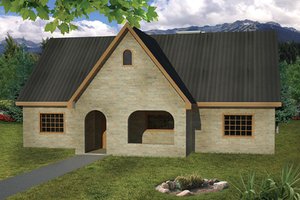 Cottage Exterior - Front Elevation Plan #1061-10
